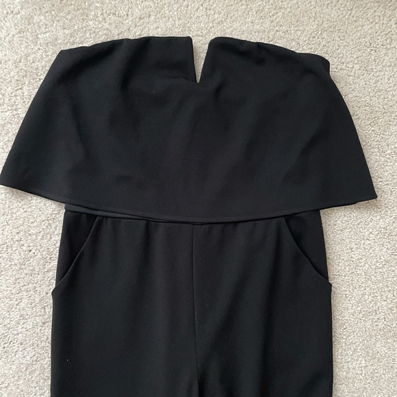 Aqua Strapless Black Jumpsuit - Size: Small - Picture 2 of 9